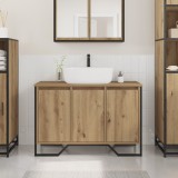 vidaXL Cabinet pentru chiuvetă &icirc;n baie Stejar artizanal 91x35x60 cm Lemn prelucrat