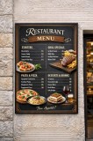 Panou reclamă meniu restaurant din PVC Forex 5 mm