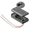 Suport baterii 2x AA R6 cu Intrerupator si Capete de cablu libere, Goobay