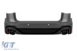 Bara spate RS6 2021 potrivita pentru Audi A6 Avant, Allroad 2015-2018 cu iesiri de evacuare negre Performance AutoTuning