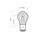 Bec Far Moto MBS 12V 45/40W BA20D