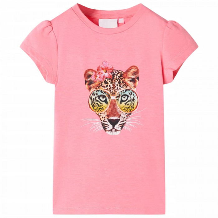 Tricou pentru copii, roz neon, 140 GartenMobel Dekor