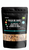 Fulgi de ovaz fini fara gluten cu spirulina, chia si seminte de canepa Eco, 200g, Niavis