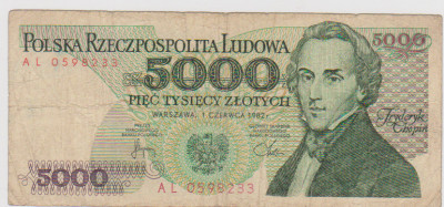 5000 ZLOTI 1982/POLONIA/F foto