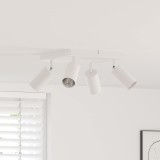 VidaXL Spotlight de Tavan cu 4 Brațe Ajustabile Alb GU10