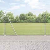 VidaXL &Icirc;mprejmuire din s&acirc;rmă sudată cu 7 st&acirc;lpi flanșați 1.4x10 m Oțel galvanizat