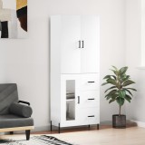vidaXL Dulap &icirc;nalt, alb, 69,5x34x180 cm, lemn compozit