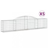 Cumpara ieftin Cosuri gabion arcuite, 5 buc., 300x30x60/80 cm, fier galvanizat