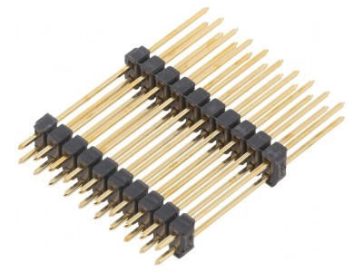 Conector Pin Header 2x10 Pini Aurit 2.54mm THT foto
