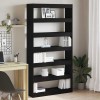 VidaXL Dulap pentru cărți Negru Lemn compozit 3333932