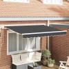 Cortina Retractabilă Antracit 300 x 200 cm Poliester, Aluminiu