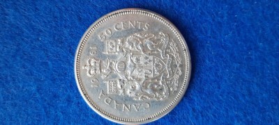 CANADA 50 CENTS 1961 argint foto