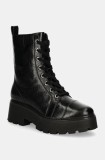 MICHAEL Michael Kors bocanci de piele Blake femei, culoarea negru, cu platforma, 40F4BKFE7L.001