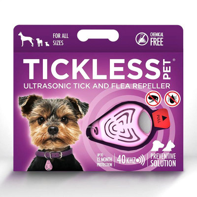 Repelent ultrasonic, pentru animale TICKLESS PET &amp;ndash; roz foto