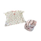 Tricou fetita + sapca cu fluturi , marimea 6-7 ani 122 cm
