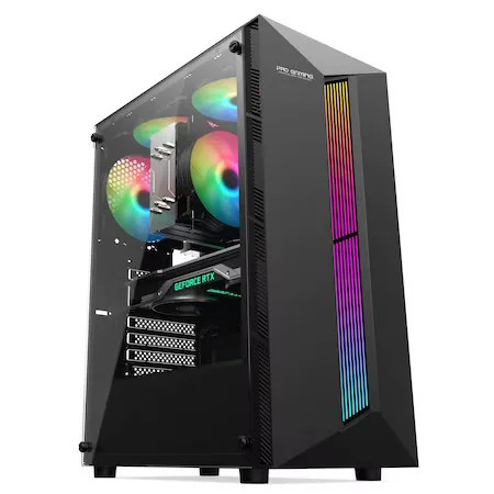 Carcasa Pro Gaming Scar, Middle Tower, Fara sursa, Tempered Glass