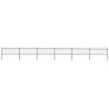 Cumpara ieftin Gard de gradina cu varf tip sulita din otel 1070x80 cm, negru