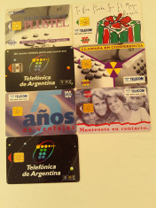 = LOT 40 - ARGENTINA - 7 CARTELE TELEFONICE = foto