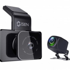 Camera auto DVR iSEN K10, 2K, IPS 3.0 , Filmare 150 , GPS, Night Vision, Monitorizare parcare, WiFi, Slot memorie, Camera spate