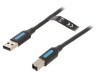 Cablu USB 2.0 A-B 1m Negru, Vention