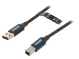 Cablu USB 2.0 A-B 1m Negru, Vention