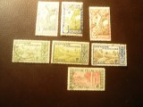Serie mica Guyana Franceza 1929 Motive locale , 7 valori stampilate, Stampilat