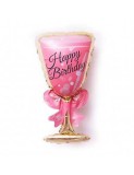 Balon Folie Pahar Sampanie Happy Birthday - 50x89 cm