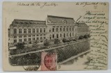 BUCURESTI , PALATUL DE JUSTITIE SI MALUL DAMBOVITEI , CARTE POSTALA ILUSTRATA , CLASICA , CCA. 1900