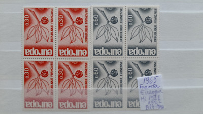 1965-Franta-Europa-Bl4-Mi=1521-1522-MNH foto