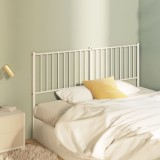 vidaXL Tăblie de pat metalică, alb, 160 cm