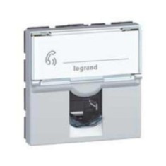 Priza Date RJ45 CAT6A STP 2M Legrand Mosaic aluminiu 079476