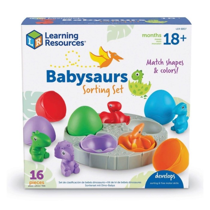 Set de sortat - Puiuti de dinozauri