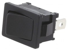 Rocker Switch SPST ON-OFF 10A 24VDC Black foto