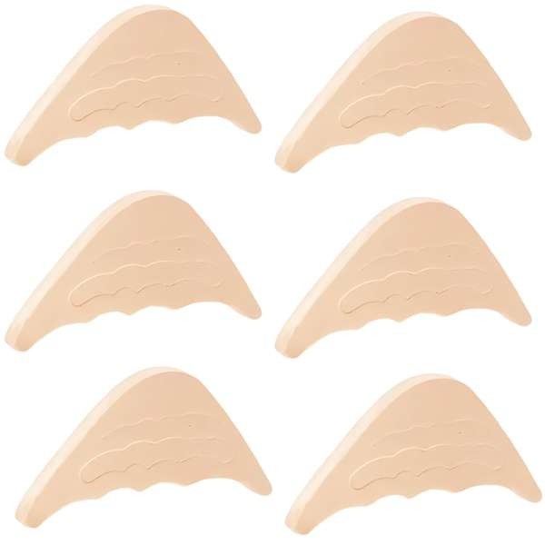 Set 6 Pernute Antialunecare din Spuma EVA, Pentru Degete,Reutilizabile si Ajustabile, pentru Protectia Incaltamintei prea Mari, 3.3 x 7 cm, Grosime 1.