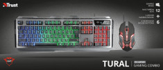 Kit tastatura + mouse trust gxt 845 tural gaming combo foto