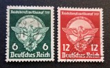 Germania (Deutsches Reich 1939) - Filatelie / Seria Completă de 2 Timbre "Reichsberufswettkampf 1939" (6Pf Verde &amp; 12Pf Roșu, Obliterate) CLK1