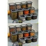 Cumpara ieftin Set cutii de depozitare, 24 bucati Cluster Haven Antracit 10x10x24.5 cm