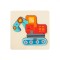 Puzzle Educaționale din lemn &ndash; Forme și Animale Excavator