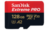 Card de memorie SanDisk Extreme PRO microSDXC 128GB + Adaptor SD, pana la 200 MB s - RESIGILAT