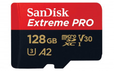 Card de memorie SanDisk Extreme PRO microSDXC 128GB + Adaptor SD, pana la 200 MB s - RESIGILAT foto