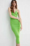 MICHAEL Michael Kors rochie culoarea verde, midi, mulata