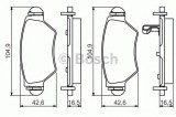 Set placute frana,frana disc OPEL ZAFIRA A (F75) (1999 - 2005) BOSCH 0 986 495 250