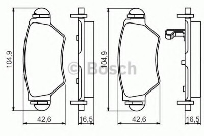 Set placute frana,frana disc OPEL ASTRA G Combi (F35) (1998 - 2009) BOSCH 0 986 495 250 foto