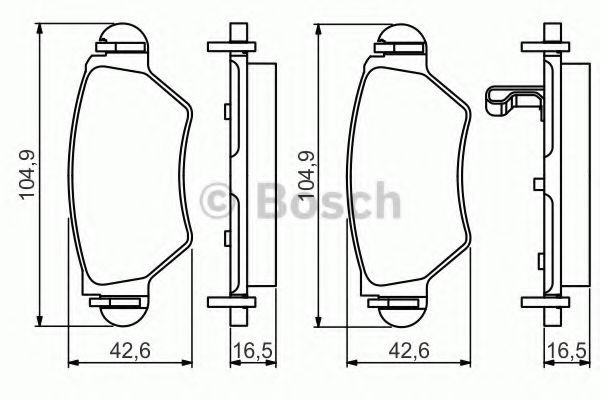 Set placute frana,frana disc OPEL ASTRA G Cupe (F07) (2000 - 2005) BOSCH 0 986 495 250