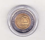 Bnk mnd Republica Dominicana 10 pesos 2005 unc , bimetal, America Centrala si de Sud