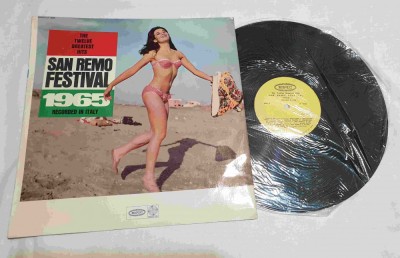San Remo festival 1965 - disc vinil - muzica pop Electrecord stare f. buna foto