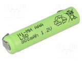 Acumul: Ni-MH AAA,R3 1,2V 800mAh urechi pentru lipire