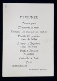 RESTAURANTUL ATHENEE PALACE , MENIU , 9 MAI , 1925