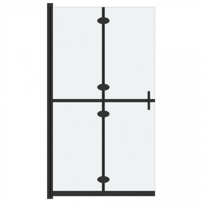 Perete de dus walk-in pliabil, 80x190 cm, sticla ESG mata