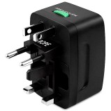 Adaptor universal priza, Linomag&reg;, Compatibil cu EU/UK/SUA/JP/CH/AUS/TH, Negru